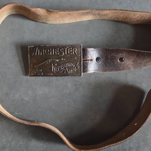 Vintage Winchester Leather Belt - 37-41" - Picture 2 of 3